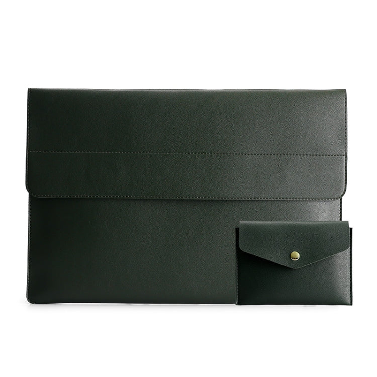 13.3 inch POFOKO Lightweight Waterproof Laptop Protective Bag(Dark Green) - 13.3 inch by POFOKO | Online Shopping South Africa | PMC Jewellery | Buy Now Pay Later Mobicred