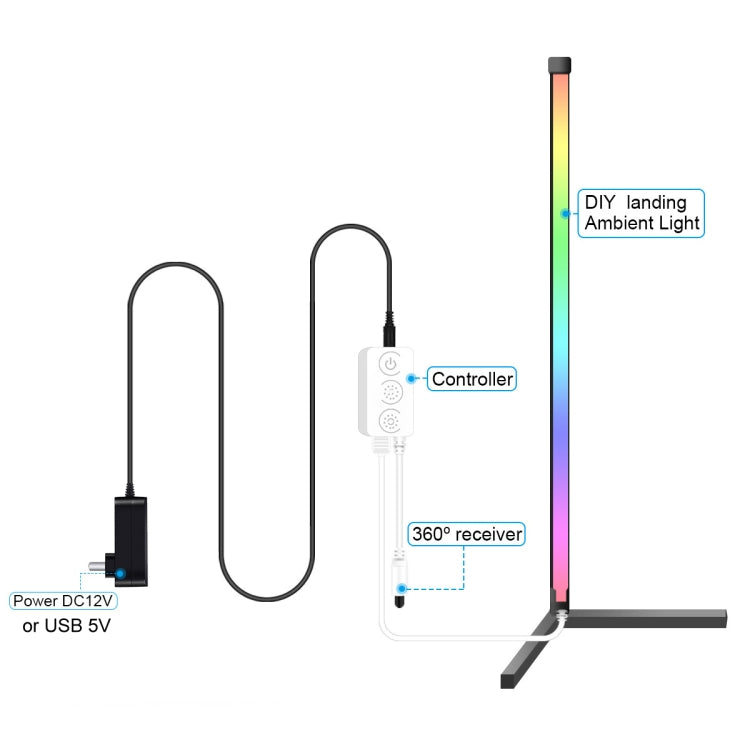 GVVOOHOME LED Symphony Remote Control Floor Atmosphere Light, Power Supply:EU Plug - Floor Lamps by PMc TechLife | Online Shopping South Africa | PMc TechLife | Buy Now Pay Later Mobicred