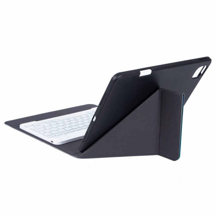 H-097 Bluetooth Keyboard Leather Case with Rear Three-fold Holder For iPad 9.7 2018 & 2017(Purple) - Universal by PMC TechLife | Online Shopping South Africa | PMC TechLife