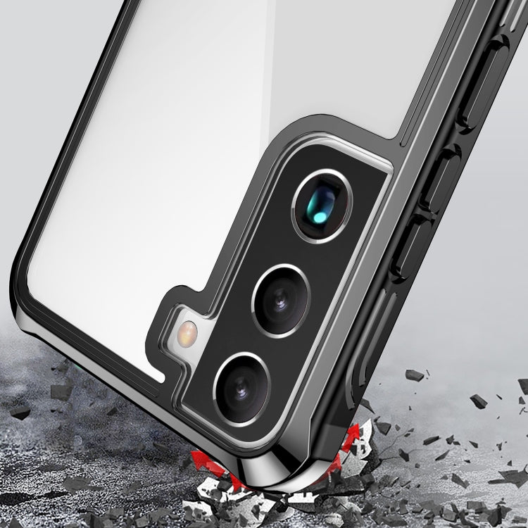 For Samsung Galaxy S22 5G RedPepper Transparent Dot Shockproof Waterproof PC + TPU Phone Case(Black) - free shipping - PMc TechLife - Order now!