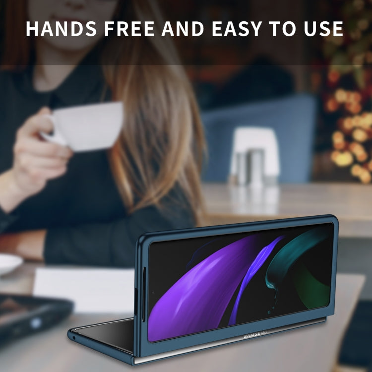 For Samsung Galaxy Z Fold2 5G Armor Foldable Phone Case(Dark Blue) - Galaxy Phone Cases by PMC TechLife | Online Shopping South Africa | PMC TechLife