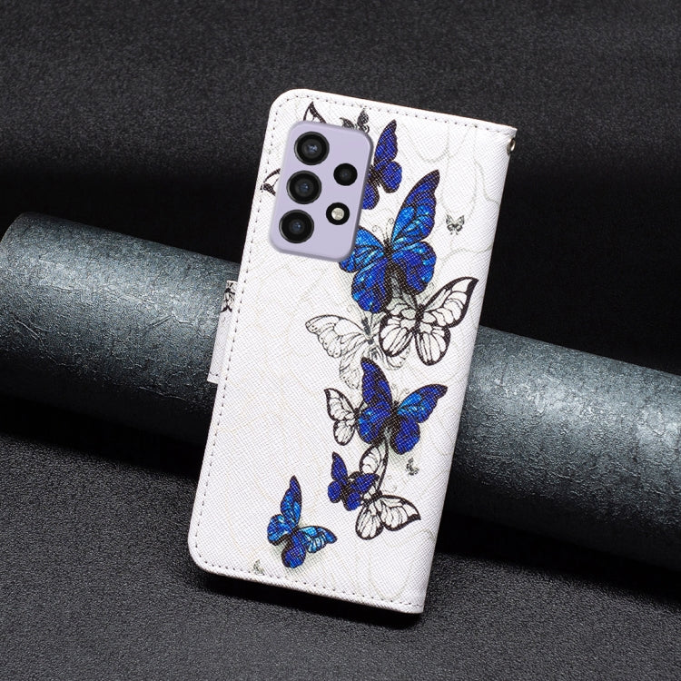 For Samsung Galaxy A33 5G Colored Drawing Leather Phone Case(Butterflies) - Galaxy Phone Cases by PMC TechLife | Online Shopping South Africa | PMC TechLife
