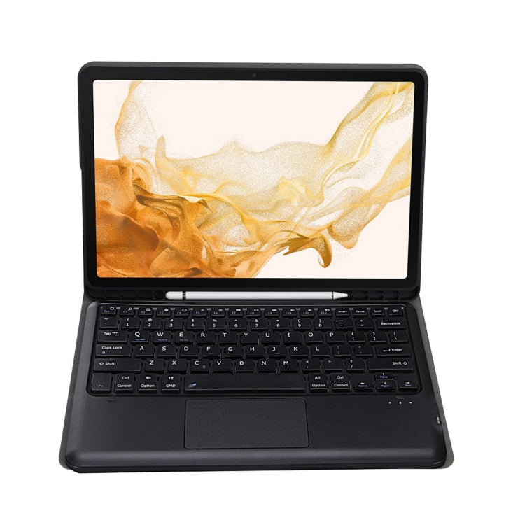 A800B-A Split Bluetooth Keyboard Leather Case with Holder & Pen Slot & Touchpad For Samsung Galaxy Tab S8+ X800(Gold) - Samsung Keyboard by PMC TechLife | Online Shopping South Africa | PMC TechLife
