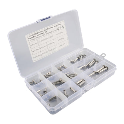 A6829 64 in 1 304 Stainless Steel Flat Head Single Hole Clevis Pins Assortment Kit - Booster Cable & Clip by PMC Jewellery | Online Shopping South Africa | PMC Jewellery | Buy Now Pay Later Mobicred