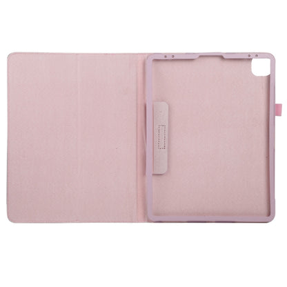 For iPad Air 13 2024 / iPad Pro 12.9 2022 / 2021 / 2020 / 2018 Litchi Texture Solid Color Leather Tablet Case(Pink) - iPad Pro 12.9 (2022/2021) Cases by PMC Jewellery | Online Shopping South Africa | PMC Jewellery | Buy Now Pay Later Mobicred