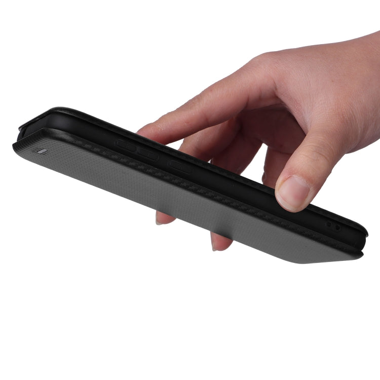 For Blackview A55 Carbon Fiber Texture Horizontal Flip PU Phone Case(Black) - More Brand by PMC TechLife | Online Shopping South Africa | PMC TechLife | Buy Now Pay Later Mobicred