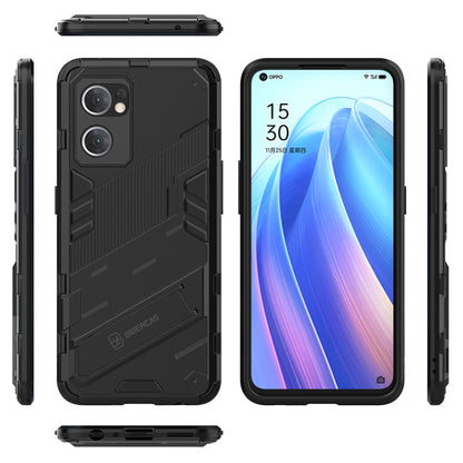 For OPPO Reno7 5G Global / Find X5 Lite Punk Armor 2 in 1 PC + TPU Shockproof Phone Case with Invisible Holder(Red) - OPPO Cases by PMC Jewellery | Online Shopping South Africa | PMC Jewellery | Buy Now Pay Later Mobicred