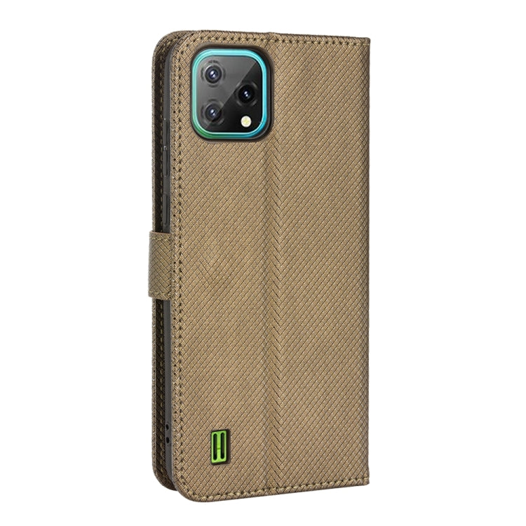 For Blackview A55 Diamond Texture Leather Phone Case(Brown) - More Brand by PMC Jewellery | Online Shopping South Africa | PMC Jewellery | Buy Now Pay Later Mobicred