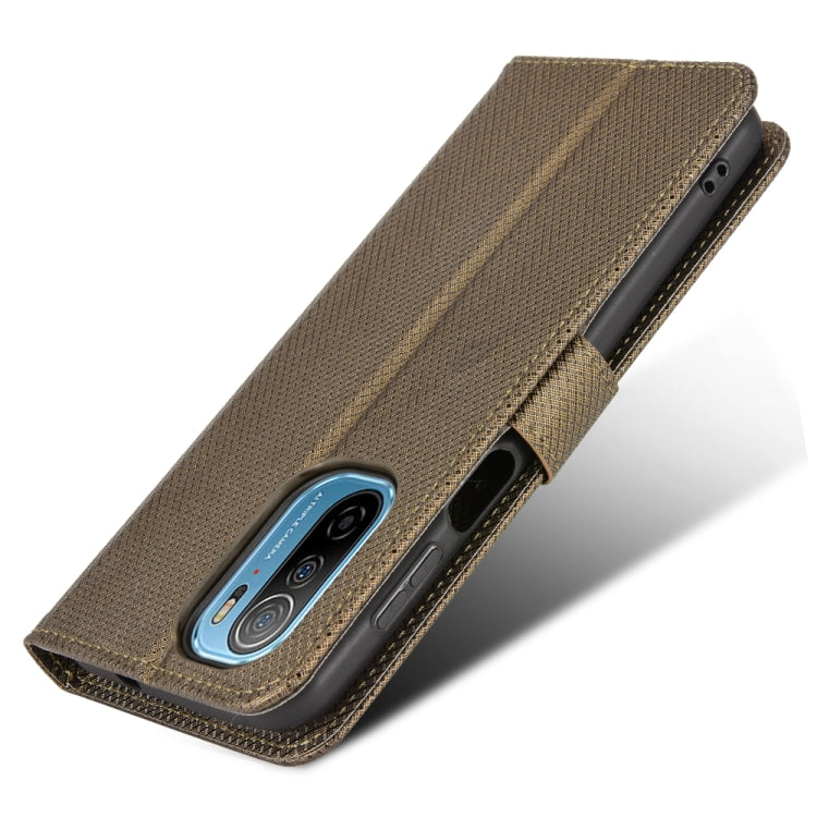 For Ulefone Note 13P Diamond Texture Leather Phone Case(Brown) - Ulefone Cases by PMC Jewellery | Online Shopping South Africa | PMC Jewellery | Buy Now Pay Later Mobicred