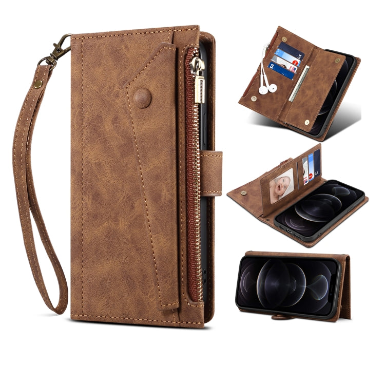 For Google Pixel 6a Retro Frosted Horizontal Flip Leather Phone Case(Brown) - Google Cases by PMC TechLife | Online Shopping South Africa | PMC TechLife | Buy Now Pay Later Mobicred