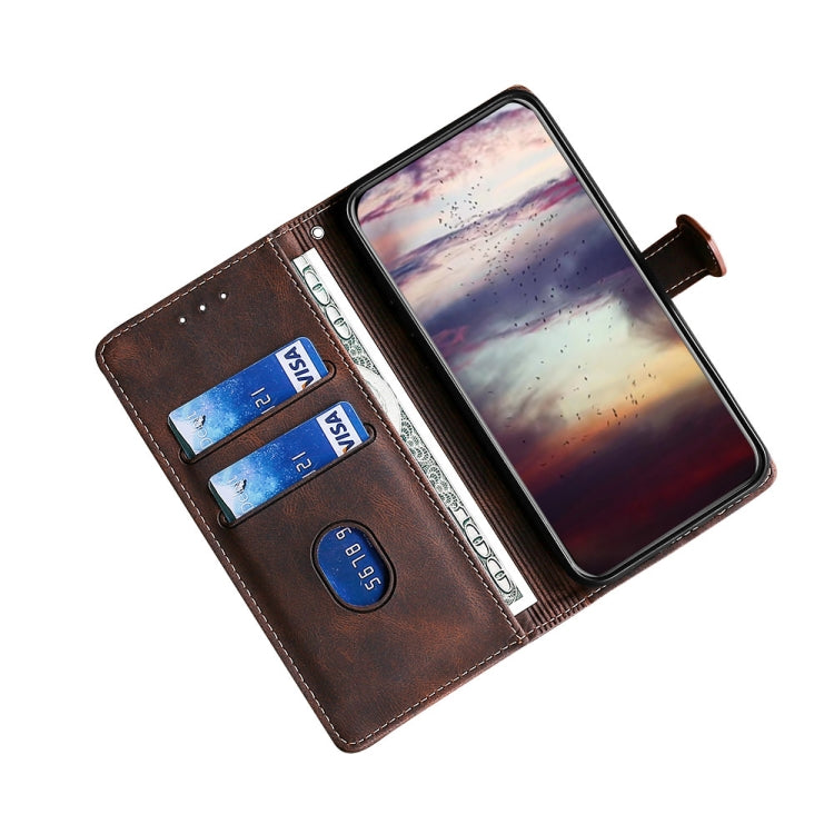 For Doogee X95 Skin Feel Straw Hat Magnetic Buckle Leather Phone Case(Brown) - Doogee Cases by PMC Jewellery | Online Shopping South Africa | PMC Jewellery | Buy Now Pay Later Mobicred