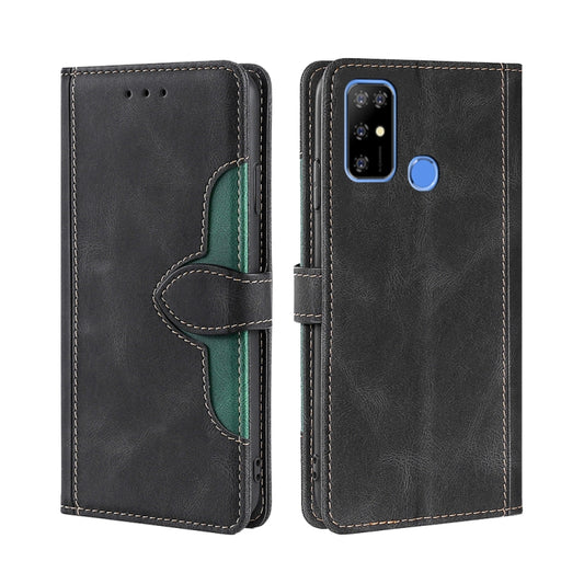 For Doogee X96 Pro Skin Feel Straw Hat Magnetic Buckle Leather Phone Case(Black) - Doogee Cases by PMC Jewellery | Online Shopping South Africa | PMC Jewellery | Buy Now Pay Later Mobicred