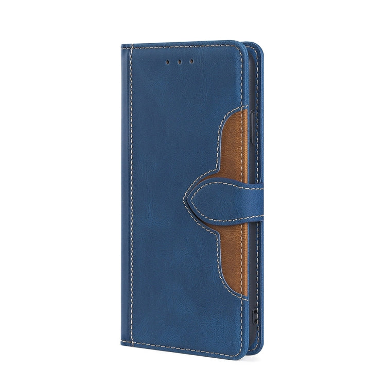 For Doogee X96 Pro Skin Feel Straw Hat Magnetic Buckle Leather Phone Case(Blue) - Doogee Cases by PMC Jewellery | Online Shopping South Africa | PMC Jewellery | Buy Now Pay Later Mobicred
