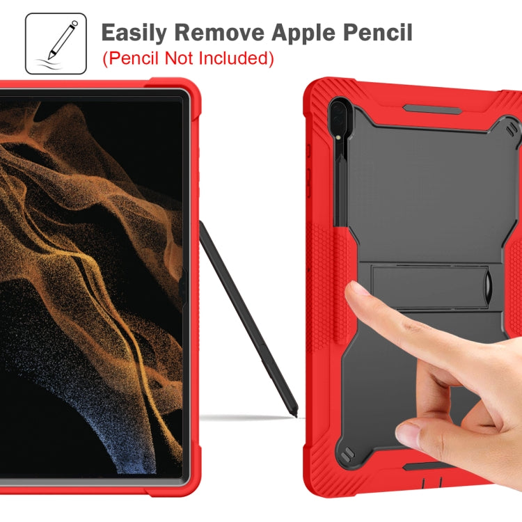 For Samsung Galaxy Tab S9  Ultra / S8 Ultra Silicone + PC Shockproof Protective Tablet Case(Red + Black) - Galaxy Tab S8 Ultra Cases by PMC Jewellery | Online Shopping South Africa | PMC Jewellery | Buy Now Pay Later Mobicred