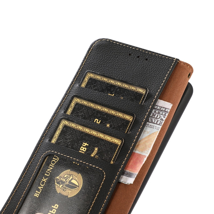 For Google Pixel 7 Pro 5G KHAZNEH Custer Genuine Leather RFID Phone Case(Black) - Google Cases by PMC TechLife | Online Shopping South Africa | PMC TechLife | Buy Now Pay Later Mobicred