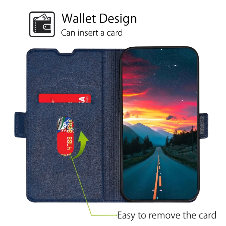 For Doogee Y8 Ultra-thin Voltage Side Buckle PU + TPU Leather Phone Case(Blue) - More Brand by PMC TechLife | Online Shopping South Africa | PMC TechLife | Buy Now Pay Later Mobicred