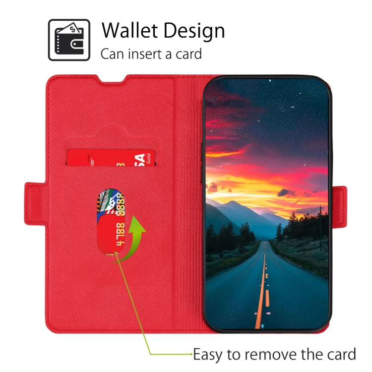 For Blackview A60 Ultra-thin Voltage Side Buckle PU + TPU Leather Phone Case(Red) - More Brand by PMC Jewellery | Online Shopping South Africa | PMC Jewellery | Buy Now Pay Later Mobicred