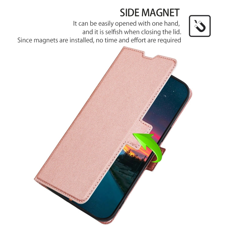 For Blackview A70 Ultra-thin Voltage Side Buckle PU + TPU Leather Phone Case(Rose Gold) - More Brand by PMC Jewellery | Online Shopping South Africa | PMC Jewellery | Buy Now Pay Later Mobicred