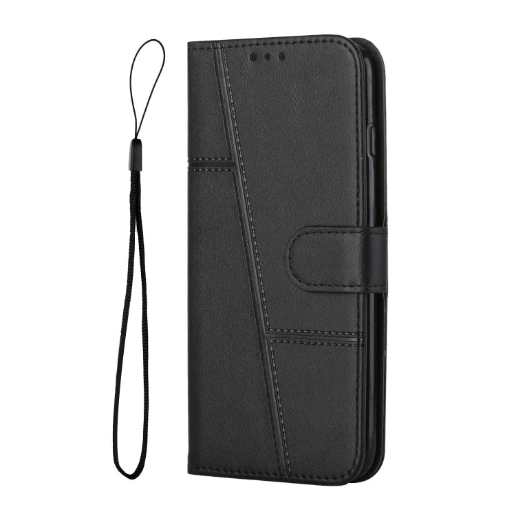 For OPPO Reno7 5G Global & Taiwan Version / Find X5 Lite Stitching Calf Texture Buckle Leather Phone Case(Black) - OPPO Cases by PMC Jewellery | Online Shopping South Africa | PMC Jewellery | Buy Now Pay Later Mobicred