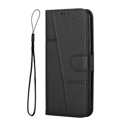 For OPPO Reno7 5G Global & Taiwan Version / Find X5 Lite Stitching Calf Texture Buckle Leather Phone Case(Black) - OPPO Cases by PMC Jewellery | Online Shopping South Africa | PMC Jewellery | Buy Now Pay Later Mobicred