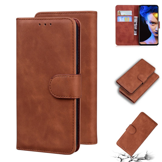 For Blackview A60 Skin Feel Pure Color Flip Leather Phone Case(Brown) - More Brand by PMC Jewellery | Online Shopping South Africa | PMC Jewellery | Buy Now Pay Later Mobicred