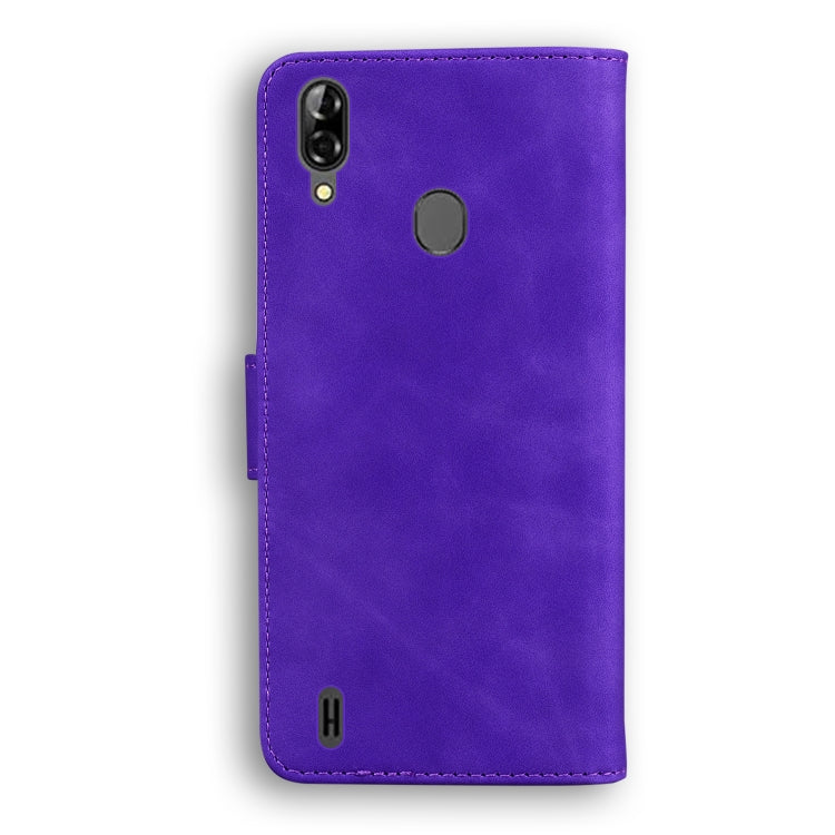 For Blackview A60 Pro Skin Feel Pure Color Flip Leather Phone Case(Purple) - More Brand by PMC Jewellery | Online Shopping South Africa | PMC Jewellery | Buy Now Pay Later Mobicred