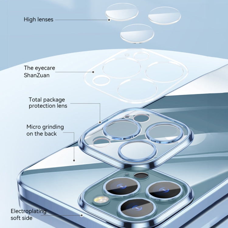 For iPhone 11 SULADA Lens Protector Plated Clear Case (Black) - iPhone 11 Cases by SULADA | Online Shopping South Africa | PMC TechLife