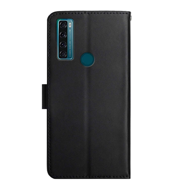 For TCL 20 SE Genuine Leather Fingerprint-proof Flip Phone Case(Black) - More Brand by PMC TechLife | Online Shopping South Africa | PMC TechLife | Buy Now Pay Later Mobicred