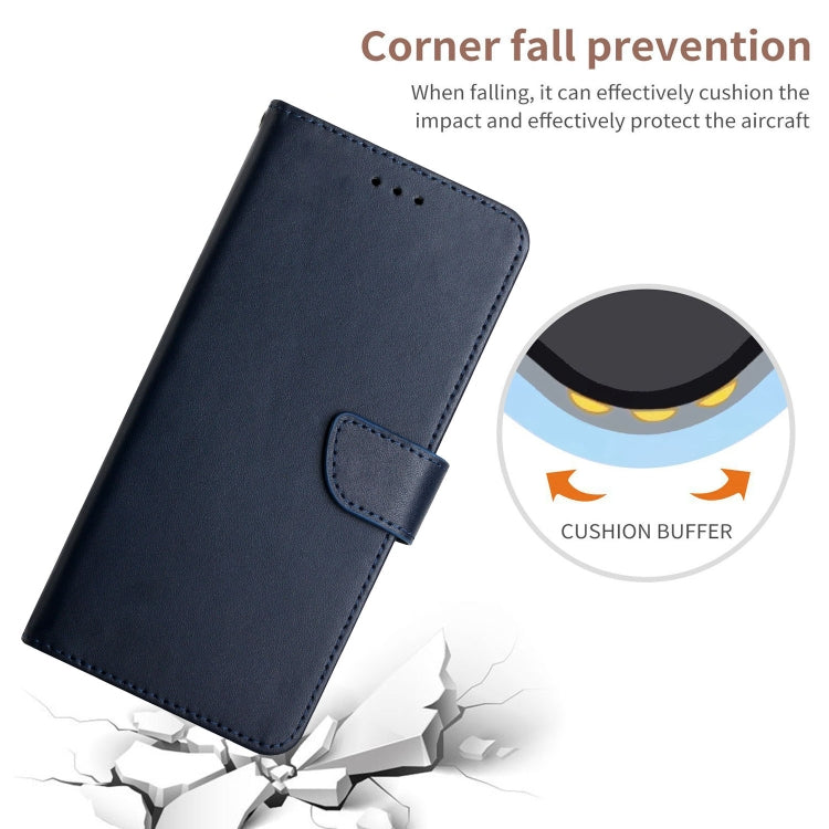 For UMIDIGI A9 Genuine Leather Fingerprint-proof Flip Phone Case(Blue) - More Brand by PMC TechLife | Online Shopping South Africa | PMC TechLife | Buy Now Pay Later Mobicred