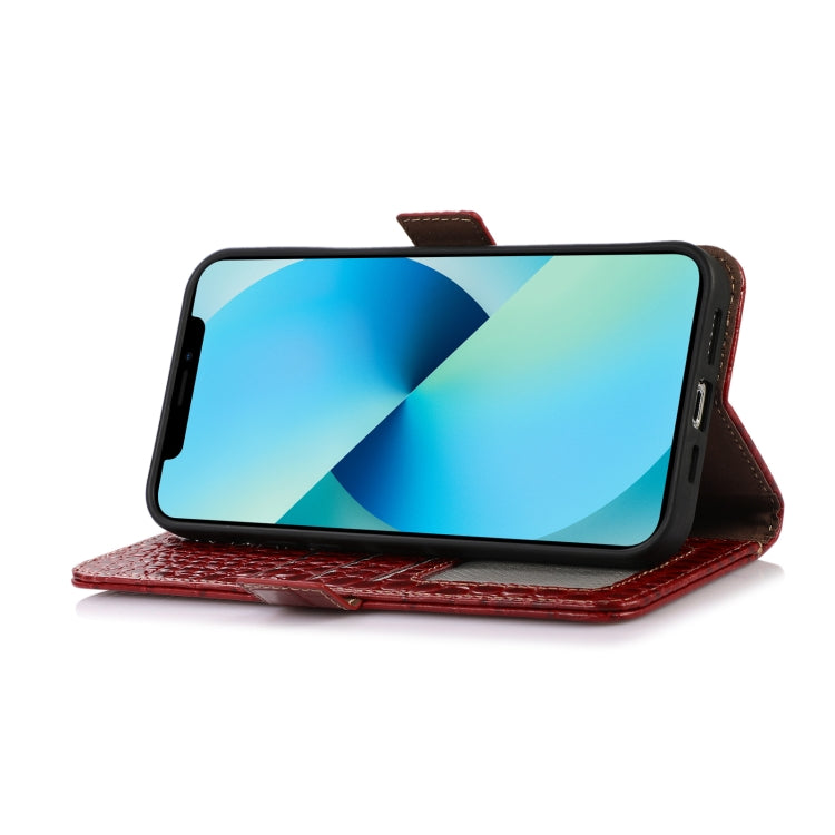 For Kyocera Digno BX2 Crocodile Top Layer Cowhide Leather Phone Case(Red) - More Brand by PMC TechLife | Online Shopping South Africa | PMC TechLife | Buy Now Pay Later Mobicred