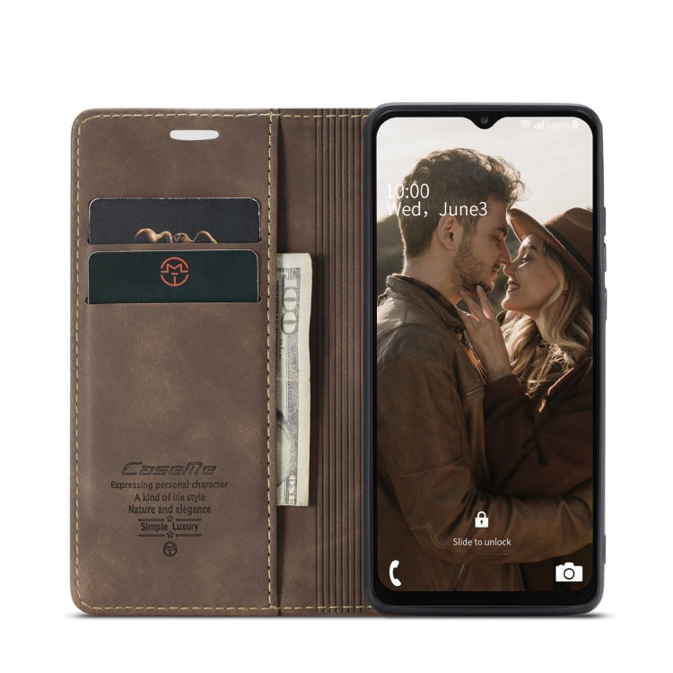 For Samsung Galaxy A23 CaseMe 013 Multifunctional Horizontal Flip Leather Phone Case(Coffee) - Galaxy Phone Cases by CaseMe | Online Shopping South Africa | PMC Jewellery | Buy Now Pay Later Mobicred