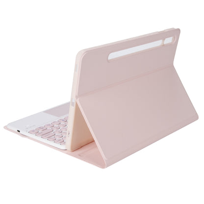 YA610B-A Candy Color Skin Feel Texture Round Keycap Bluetooth Keyboard Leather Case with Touchpad For Samsung Galaxy Tab S6 Lite 10.4 inch SM-P610 / SM-P615(Pink) - Samsung Keyboard by PMC Jewellery | Online Shopping South Africa | PMC Jewellery | Buy Now Pay Later Mobicred