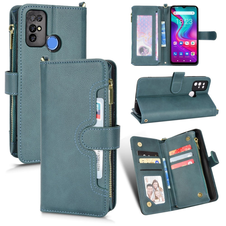 For Doogee X96 Pro Litchi Texture Zipper Leather Phone Case(Green) - Doogee Cases by PMC Jewellery | Online Shopping South Africa | PMC Jewellery | Buy Now Pay Later Mobicred