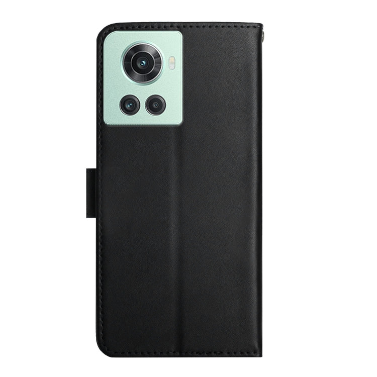 For OnePlus 10R Genuine Leather Fingerprint-proof Horizontal Flip Phone Case(Black) - OnePlus Cases by PMC TechLife | Online Shopping South Africa | PMC TechLife | Buy Now Pay Later Mobicred
