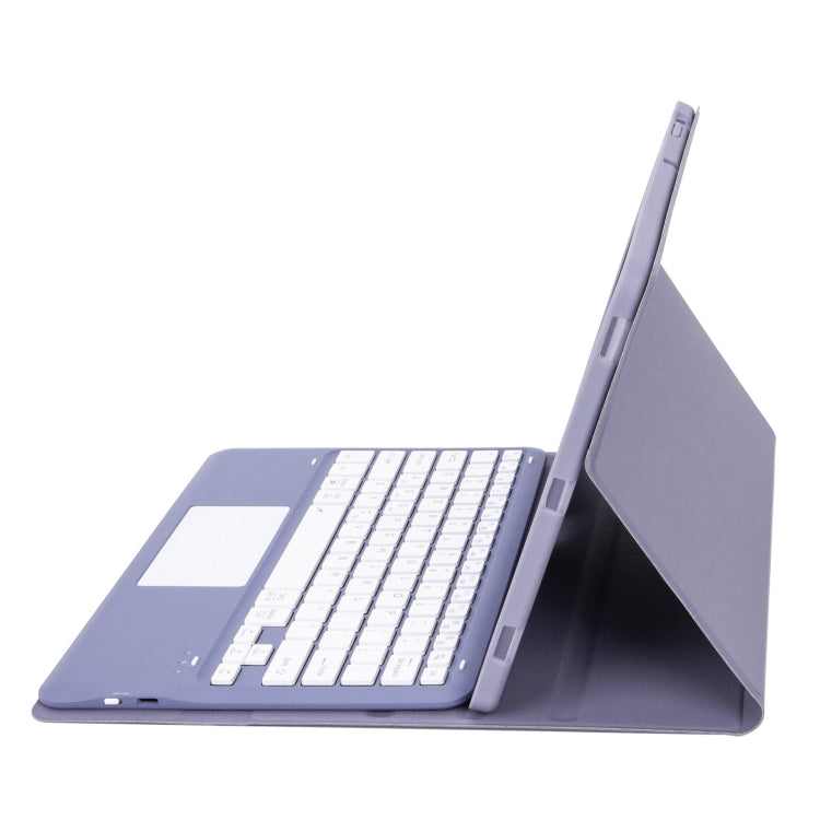T800B-A Touch Pad Detachable Bluetooth Keyboard Leather Tablet Case For Samsung Galaxy Tab S8+/S7+/S7 FE(Purple) - Samsung Keyboard by PMC TechLife | Online Shopping South Africa | PMC TechLife | Buy Now Pay Later Mobicred