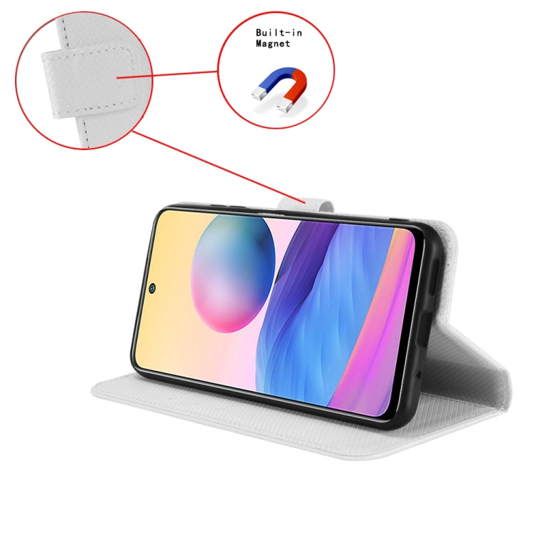 For Ulefone Armor X10 / X10 Pro Diamond Texture Leather Phone Case(White) - Ulefone Cases by PMC Jewellery | Online Shopping South Africa | PMC Jewellery | Buy Now Pay Later Mobicred