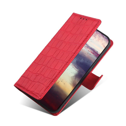 For Blackview A55 Pro Skin Feel Crocodile Magnetic Clasp Leather Phone Case(Red) - More Brand by PMC Jewellery | Online Shopping South Africa | PMC Jewellery | Buy Now Pay Later Mobicred