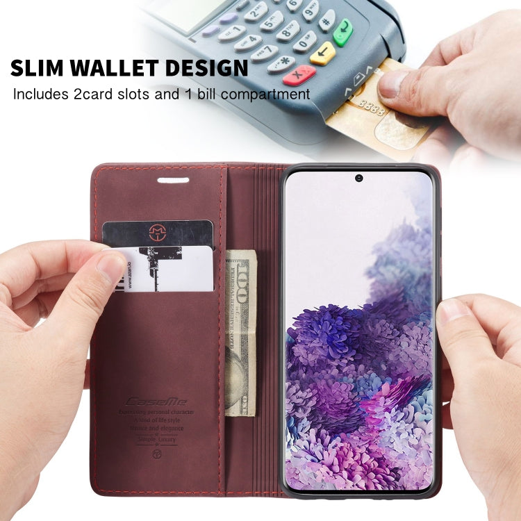 For Galaxy S20 Plus CaseMe Multifunctional Horizontal Flip Leather Case, with Card Slot & Holder & Wallet(Wine Red) - Galaxy Phone Cases by CaseMe | Online Shopping South Africa | PMC Jewellery | Buy Now Pay Later Mobicred