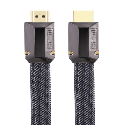 For HDMI 3m 2.0 Version  HD Cable 19 + 1 Standard Oxygen-Free Copper Metal Sshell 4K TV Flat Cable(Gun Black + Nylon Mesh) - Cable by PMC Jewellery | Online Shopping South Africa | PMC Jewellery | Buy Now Pay Later Mobicred