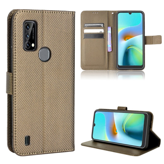 For Blackview A50 Diamond Texture Leather Phone Case(Brown) - More Brand by PMC Jewellery | Online Shopping South Africa | PMC Jewellery | Buy Now Pay Later Mobicred