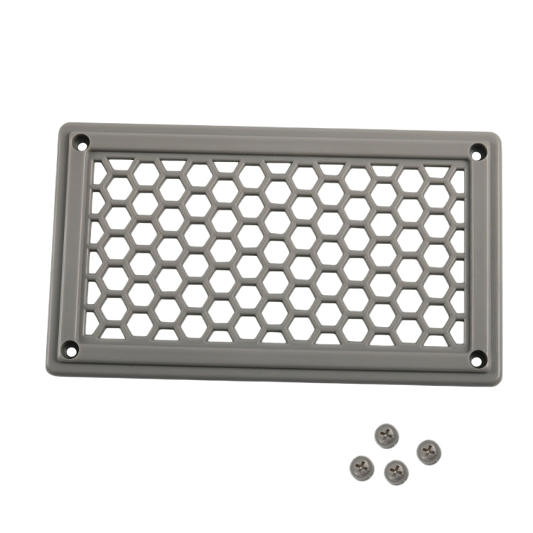 A6790 198x114mm Grey Rectangle Louvered Ventilation Plastic Venting Panel Cover - Air Conditioning System by PMC Jewellery | Online Shopping South Africa | PMC Jewellery