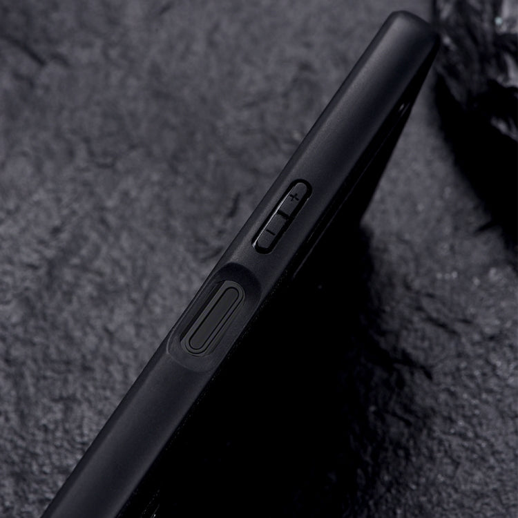 For Sony Xperia 1 III PC + Leather Texture Protective Phone Case with Metal Holder(Black) - Sony Cases by PMC TechLife | Online Shopping South Africa | PMC TechLife