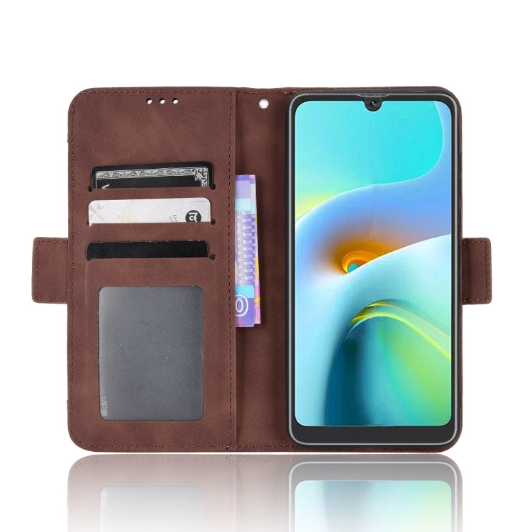 For Blackview A50 Skin Feel Calf Pattern Leather Phone Case(Brown) - More Brand by PMC Jewellery | Online Shopping South Africa | PMC Jewellery | Buy Now Pay Later Mobicred