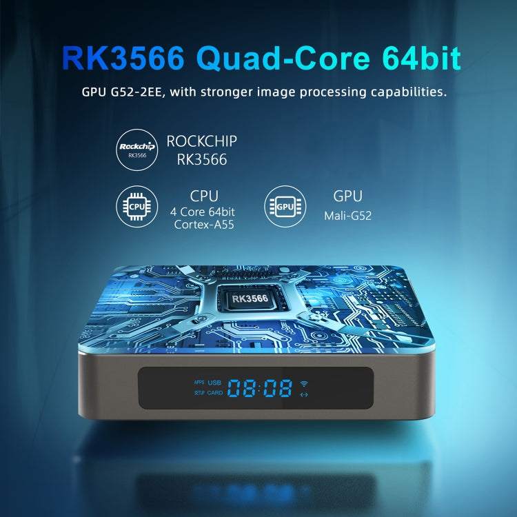 X96 X6 8K Smart TV BOX Android 11.0 Media Player, RK3566 Quad Core ARM Cortex A55, RAM: 8GB, ROM: 128GB, Plug Type:US Plug - RK3566 by PMC Jewellery | Online Shopping South Africa | PMC Jewellery