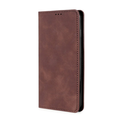 For DOOGEE X96 Pro Skin Feel Magnetic Horizontal Flip Leather Phone Case(Dark Brown) - More Brand by PMC Jewellery | Online Shopping South Africa | PMC Jewellery | Buy Now Pay Later Mobicred