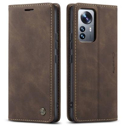 For Xiaomi 12 Pro CaseMe 013 Multifunctional Horizontal Flip Leather Phone Case(Coffee) - Xiaomi Cases by CaseMe | Online Shopping South Africa | PMC Jewellery | Buy Now Pay Later Mobicred