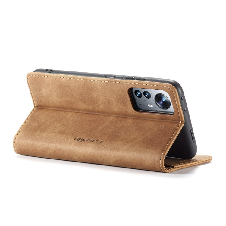 For Xiaomi 12 Pro CaseMe 013 Multifunctional Horizontal Flip Leather Phone Case(Brown) - Xiaomi Cases by CaseMe | Online Shopping South Africa | PMC Jewellery | Buy Now Pay Later Mobicred