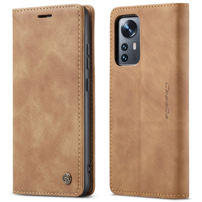 For Xiaomi 12/12X CaseMe 013 Multifunctional Horizontal Flip Leather Phone Case(Brown) - Xiaomi Cases by CaseMe | Online Shopping South Africa | PMC Jewellery | Buy Now Pay Later Mobicred