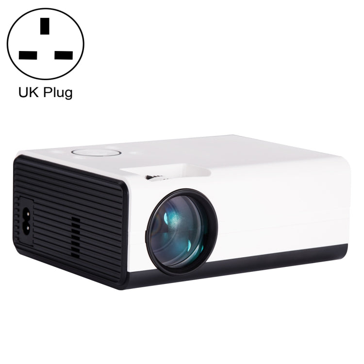 T01 800x480 2200 Lumens Mini LCD Digital Projector, Basic Version, UK Plug(White Black) - Mini Projector by PMC Jewellery | Online Shopping South Africa | PMC Jewellery | Buy Now Pay Later Mobicred