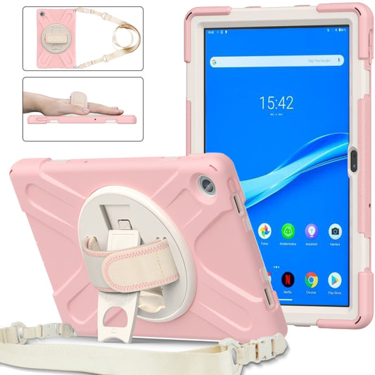 For Lenovo Tab M10 Plus 10.6 3rd Gen 2022 Silicone + PC Protective Tablet Case(Cherry Blossom Pink) - Lenovo by PMC Jewellery | Online Shopping South Africa | PMC Jewellery | Buy Now Pay Later Mobicred